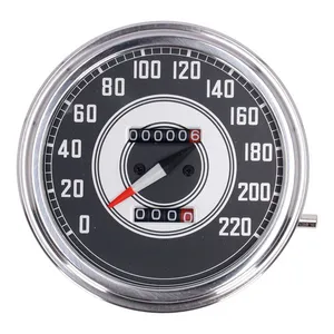 MCS FL speedometer, ''41-45 face'', silver/black. 2:1 kmh