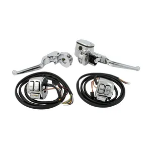 MCS Handlebar control kit chrome 9/16" bore