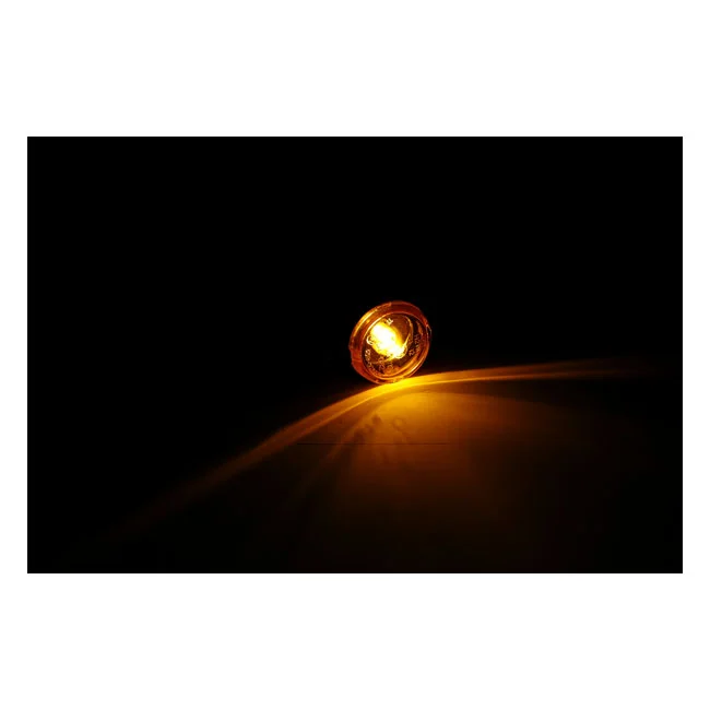 MCS Mini bullet, halogen turn signals. Black, grooved - 940907