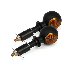 MCS Mini bulls-eye, in-bar turn signals. Black