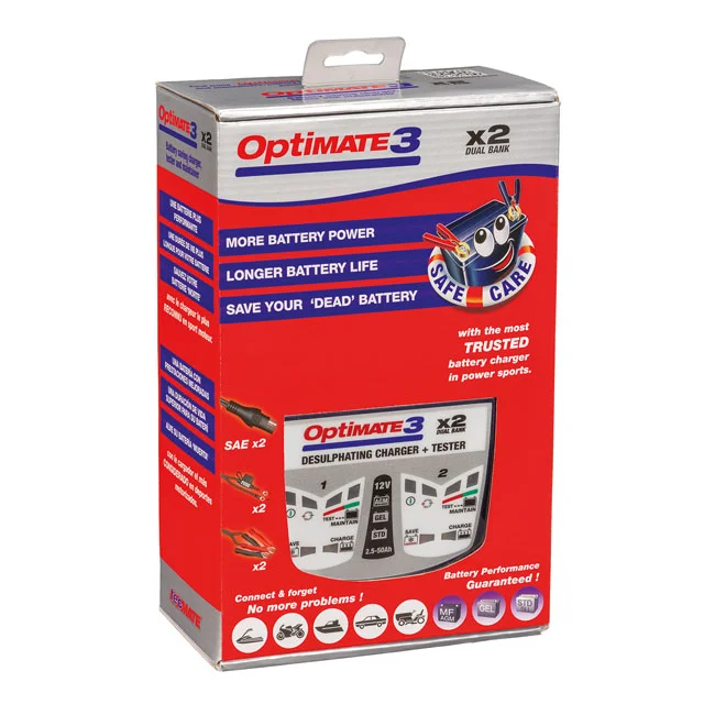 Optimate Tecmate OptiMATE 3 x 2 12V battery charger