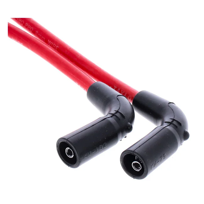 Taylor 8mm Pro Wire spark plug wire set. Red