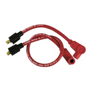 Taylor Taylor, 8mm metallic core spark plug wire set. Red