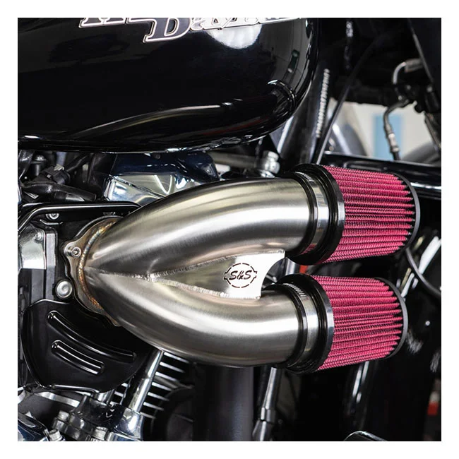 S&S Tuned induction air cleaner kit. Stainless