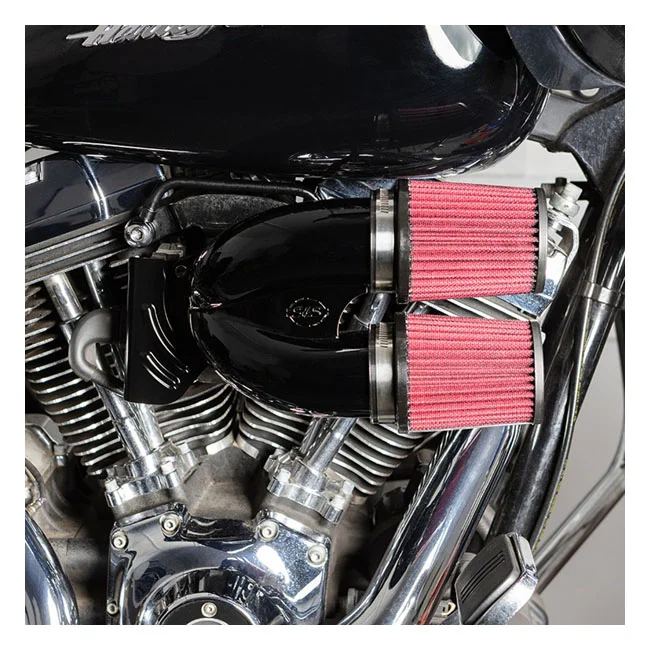 S&S Tuned induction air cleaner kit. Black