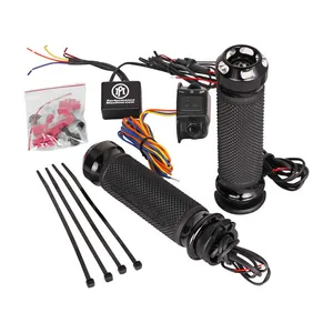 Performance Machine PM, Apex heated grips. Black contrast cut