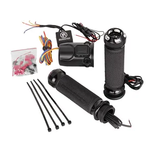 Performance Machine PM, Apex heated grips. Black contrast cut