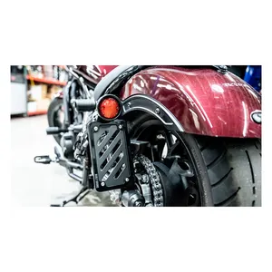Burly Burly, Side mount LED taillight & license plate kit. Black