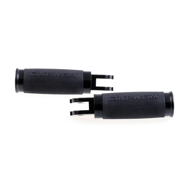 Cult-Werk ''Racing'' rider foot peg set. Gloss black