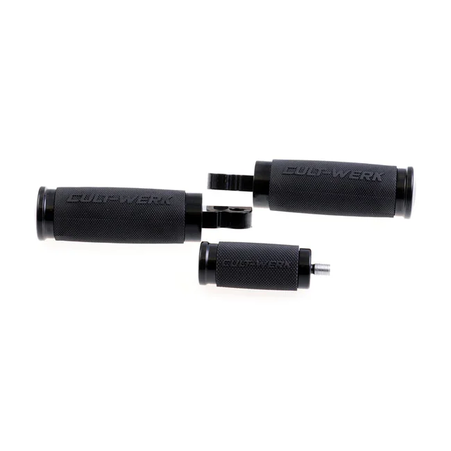Cult-Werk ''Racing'' rider foot & shift peg set. Gloss black