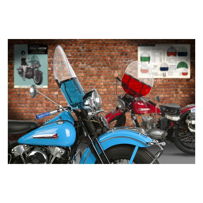 National Cycle NC, ''Vintage'' reproduction beaded windshield. Red lower