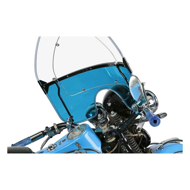 National Cycle NC, ''Vintage'' reproduction beaded windshield. Blue lower
