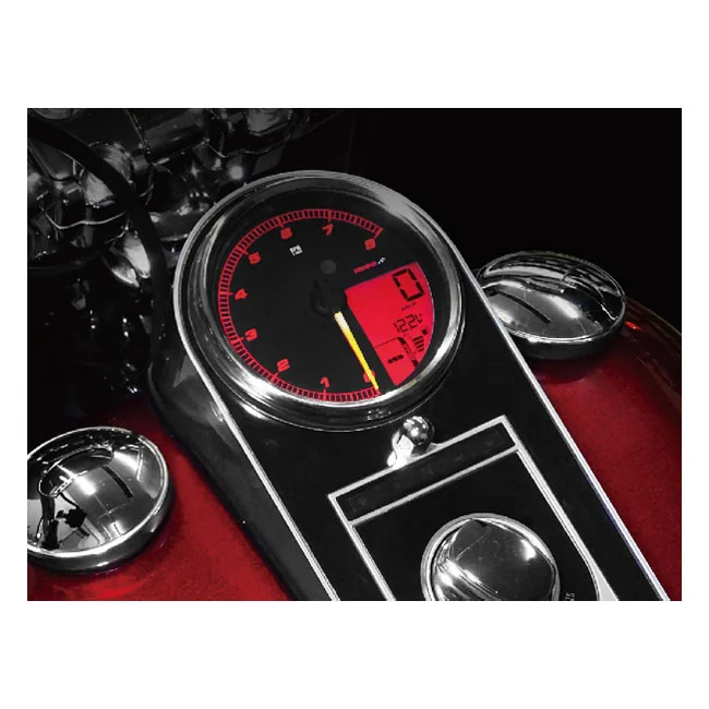 Koso HD-05 speedometer / tachometer. Chrome bezel