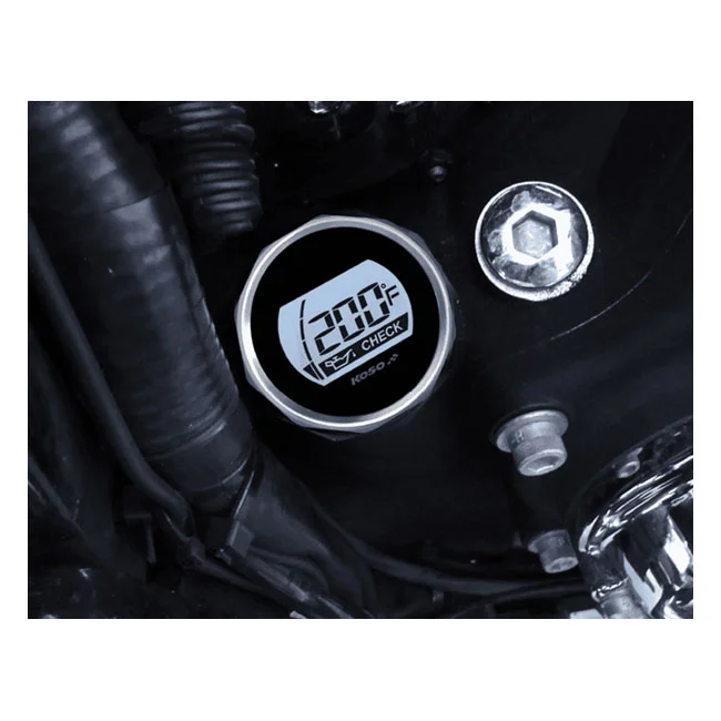 Koso Oil tank dipstick with display. Silver body