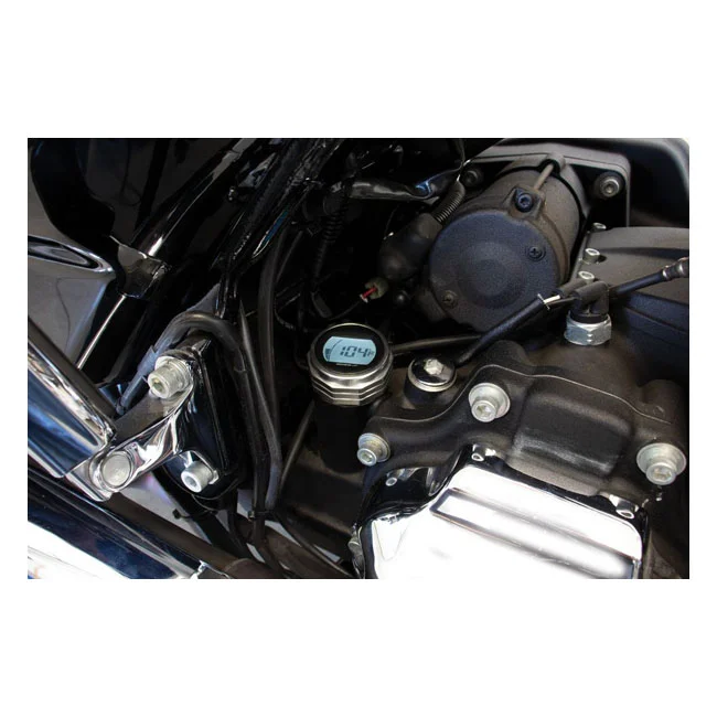 Koso Oil tank dipstick with display. Silver body