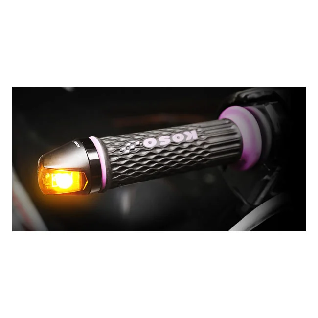 Koso Knight LED bar end turnsignal. Black