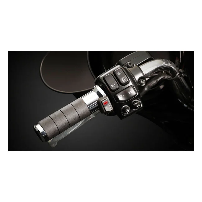 Koso Titan-X heated grip set. Chrome