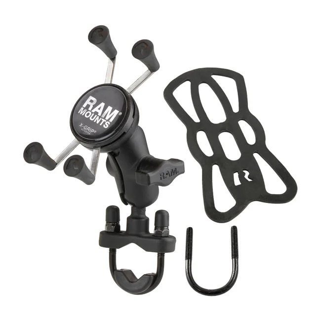 RAM Mounts Mounts, X-Grip Phone mount w/U-Bolt base. Small phones