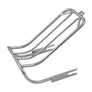 MCS Luggage rack, for bobbed rear fender. Chrome