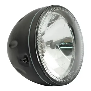 MCS Skyline, 5-3/4" H4 headlamp. side mount. Black