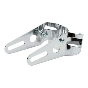 MCS Frisco-basic headlamp bracket assembly. Chrome. 37-42mm