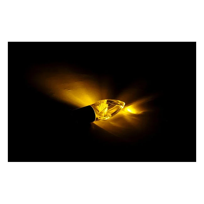 MCS Crystal, LED turn signal set. Black stem - 943394
