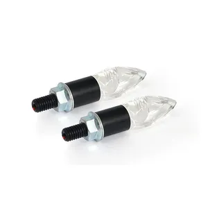 MCS Crystal, LED turn signal set. Black stem