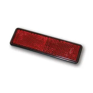 MCS Universal B-Seen reflector. Rectangular. 94x28mm. Red