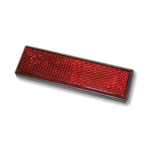 MCS Universal B-Seen reflector. Rectangular. 94x28mm. Red
