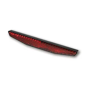 MCS Universal B-Seen reflector. Rectangular. 122x15mm. Red