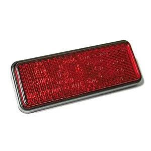 MCS Universal B-Seen reflector. Rectangular. 92x36mm. Red