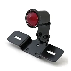 MCS Old school LED taillight, type 3. Black. Red lens