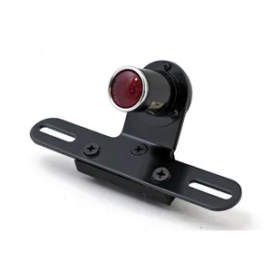 MCS Old school LED taillight, type 5. Black. Red lens