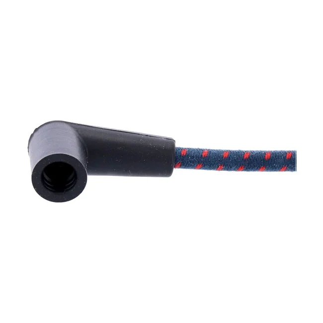 MCS Universal 40" spark plug wire set. Cotton cloth blue/red - 946504