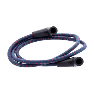 MCS Universal 40" spark plug wire set. Cotton cloth blue/red