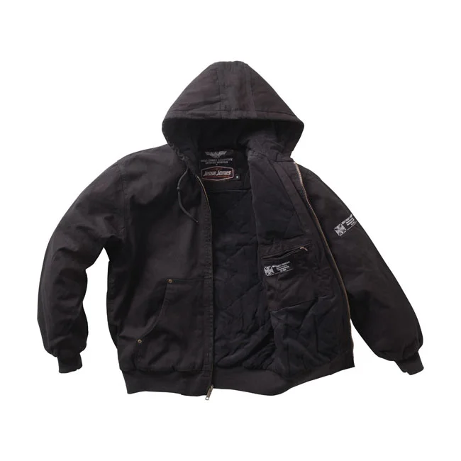 West Coast Choppers WCC Heavy duty canvas work jacket black