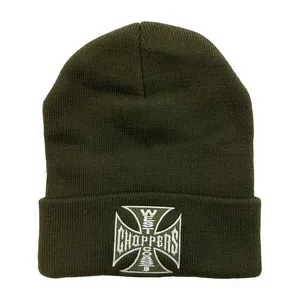 West Coast Choppers WCC OG roll-up beanie dark olive