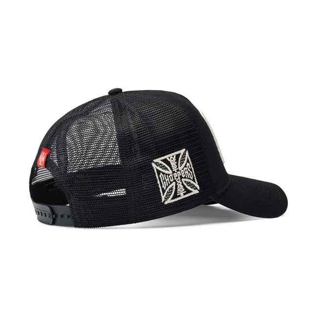West Coast Choppers WCC Motorcycle Co. 5-panel trucker cap black