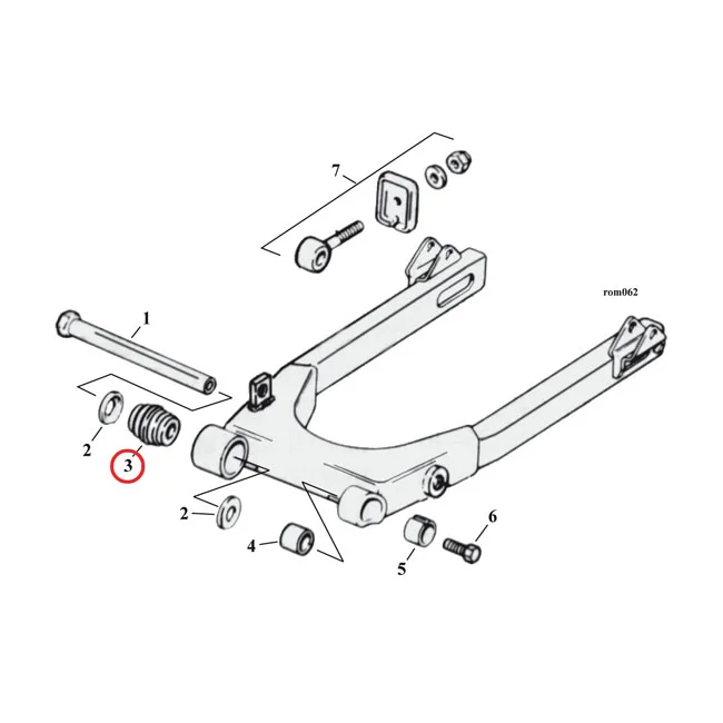 All Balls Balls bearing, swingarm - 47082-81