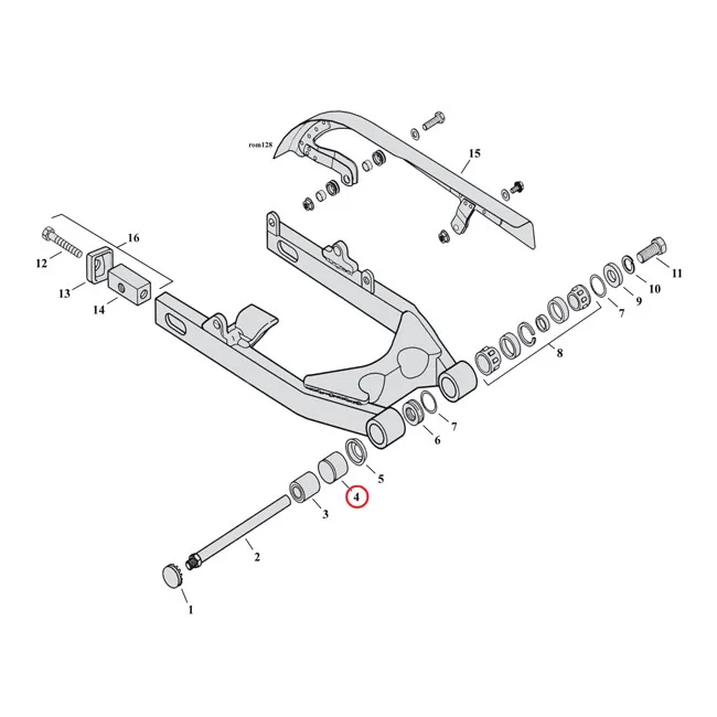 MCS Bushing, swingarm - 47624-90B