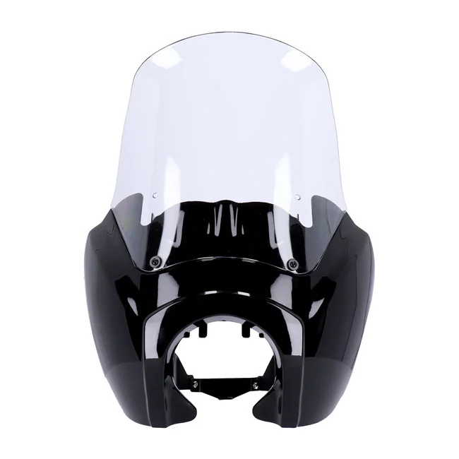 MCS Headlamp fairing. Gloss black. Clear windshield - 947446