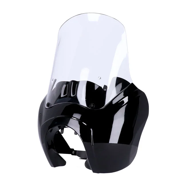 MCS Headlamp fairing. Gloss black. Clear windshield - 947446