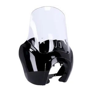 MCS Headlamp fairing. Gloss black. Clear windshield