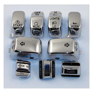 MCS Handlebar switch cap kit, chrome