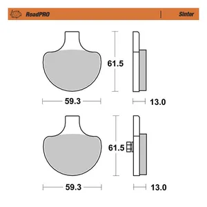 Moto-Master Moto-Master RoadPro front brake pads. Sintered