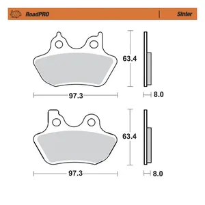 Moto-Master Moto-Master RoadPro brake pads. Sintered