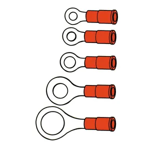 Standard Connectors, ring terminal PVC, crimp. Red 4.1mm