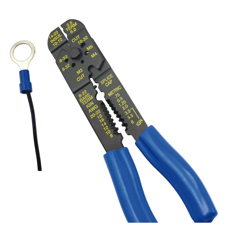 Standard Connectors, ring terminal PVC, crimp. Blue 9.52mm