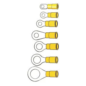 Standard Connectors, ring terminal PVC, crimp. Yellow 3.5mm