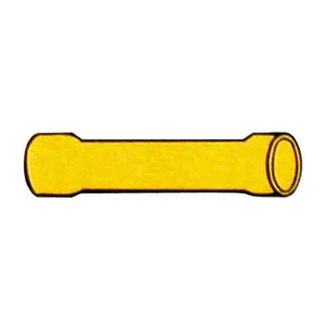 Standard Connectors, butt splice PVC, crimp. Yellow